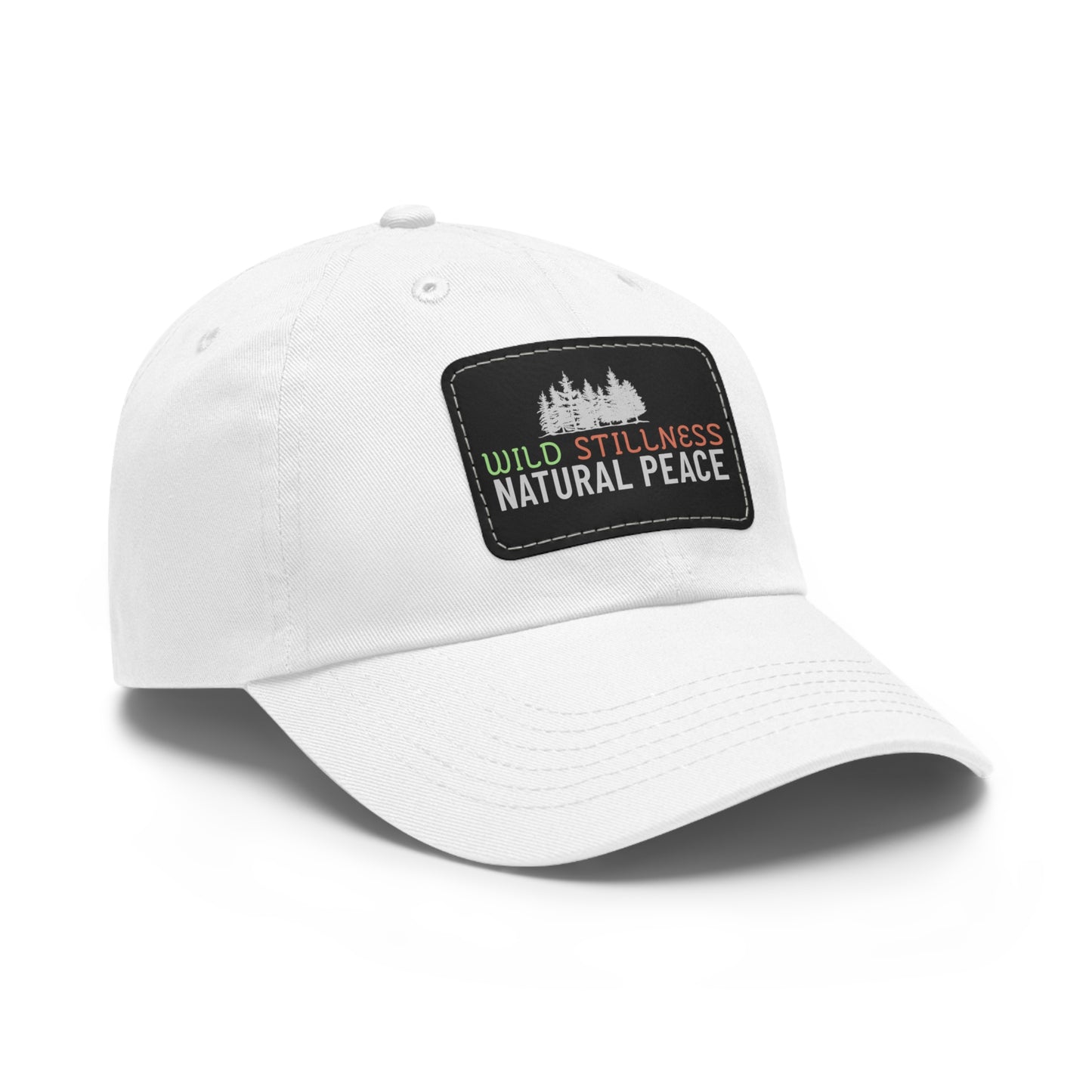 Nature-Inspired Dad Hat – Wild Stillness Adjustable Cap, Outdoor Enthusiast Gift, Camping Hat, Natural Peace Relaxed Fit Cap