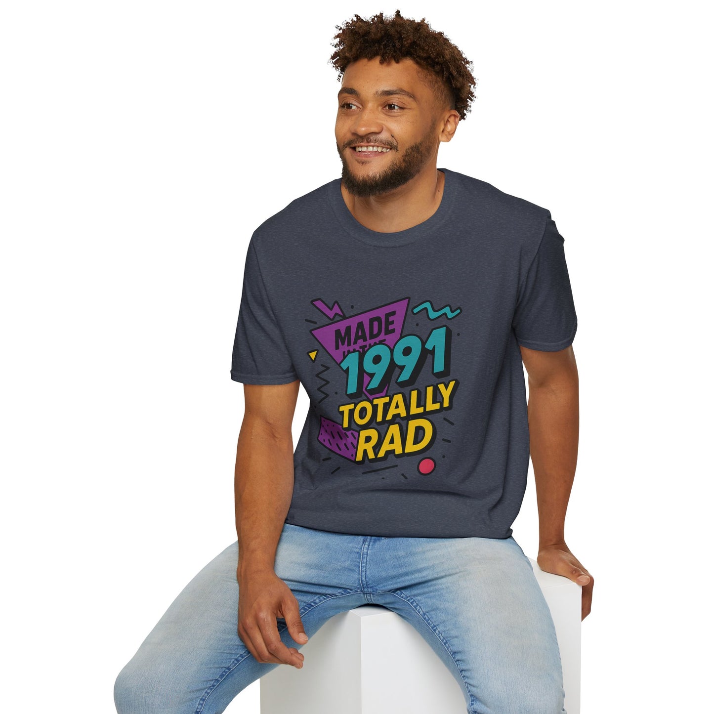 Made in 1991 Totally Rad T-Shirt Retro 90s Birthday Vintage Tee