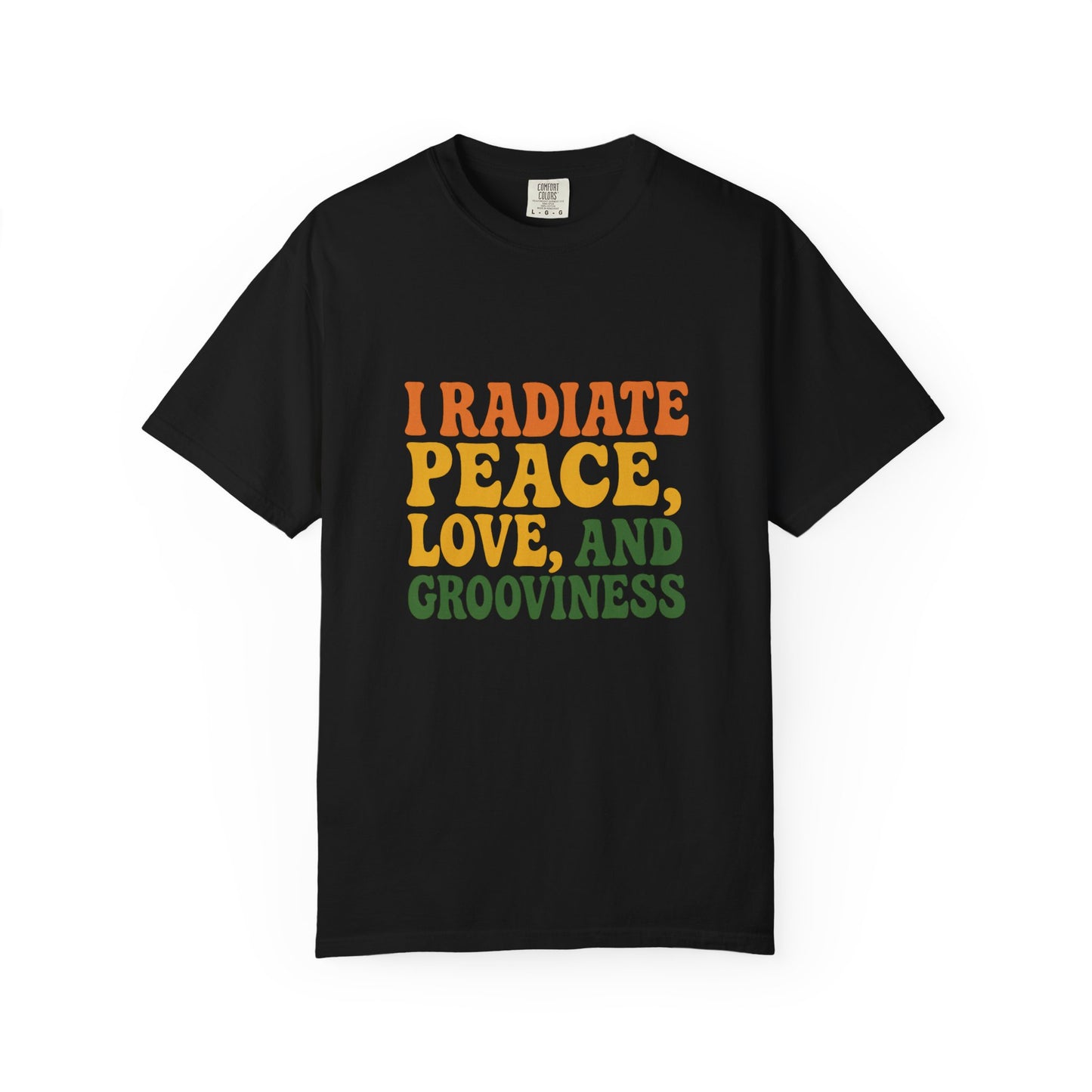 Peace Love Grooviness T-Shirt – Retro Hippie Graphic Tee, Boho Festival Shirt, Positive Vibes Unisex Gift
