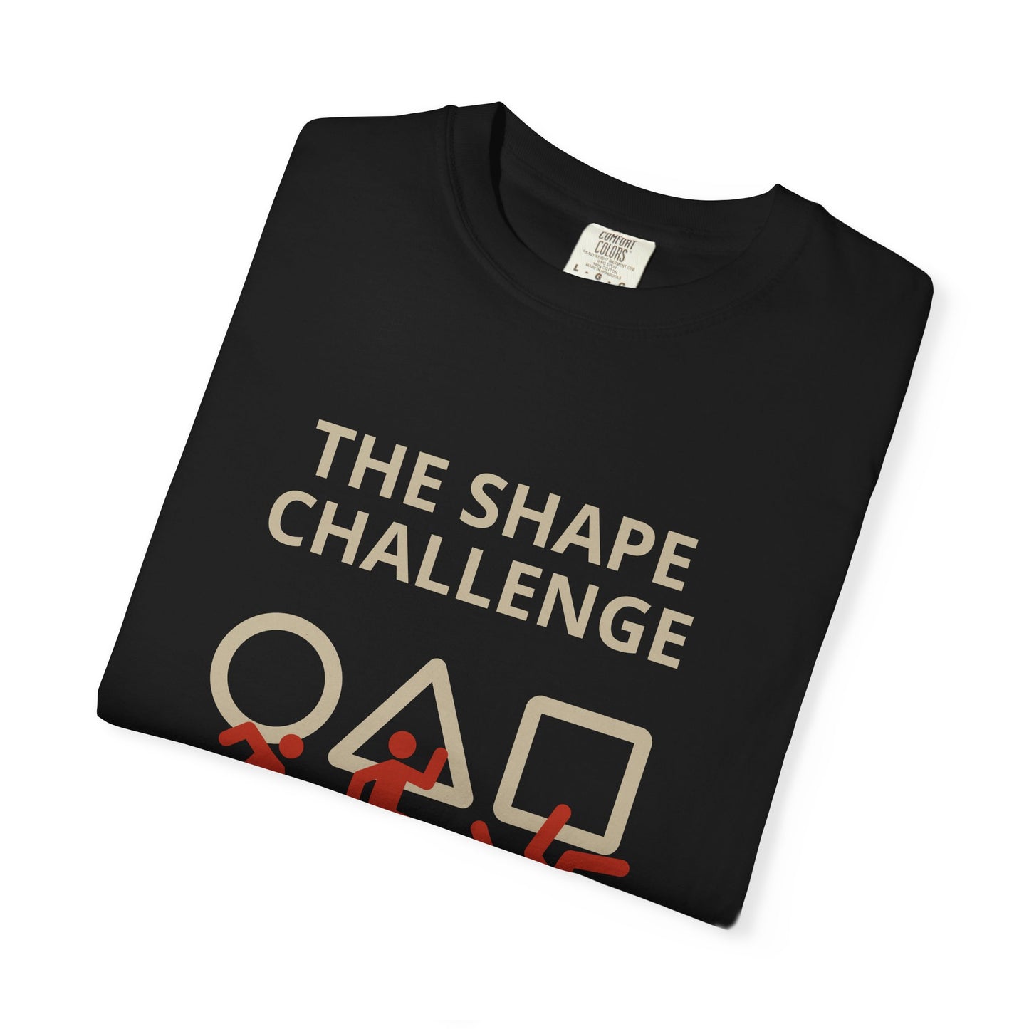 Shape Challenge Korean Game Inspired T-Shirt | Triangle Circle Square Graphic Tee | Front & Back Print Gamer Shirt