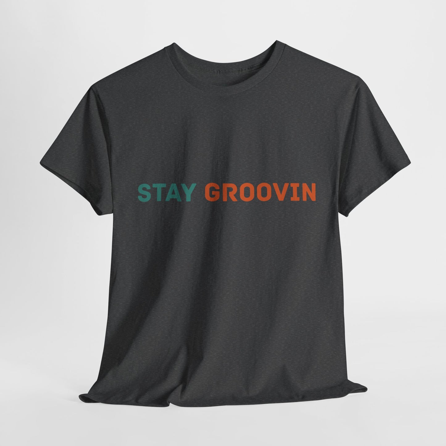 Groove Through Life Tee Unisex Heavy Cotton Graphic Shirt Fun Retro Vibes Casual Comfort Gift for Friends Everyday Style