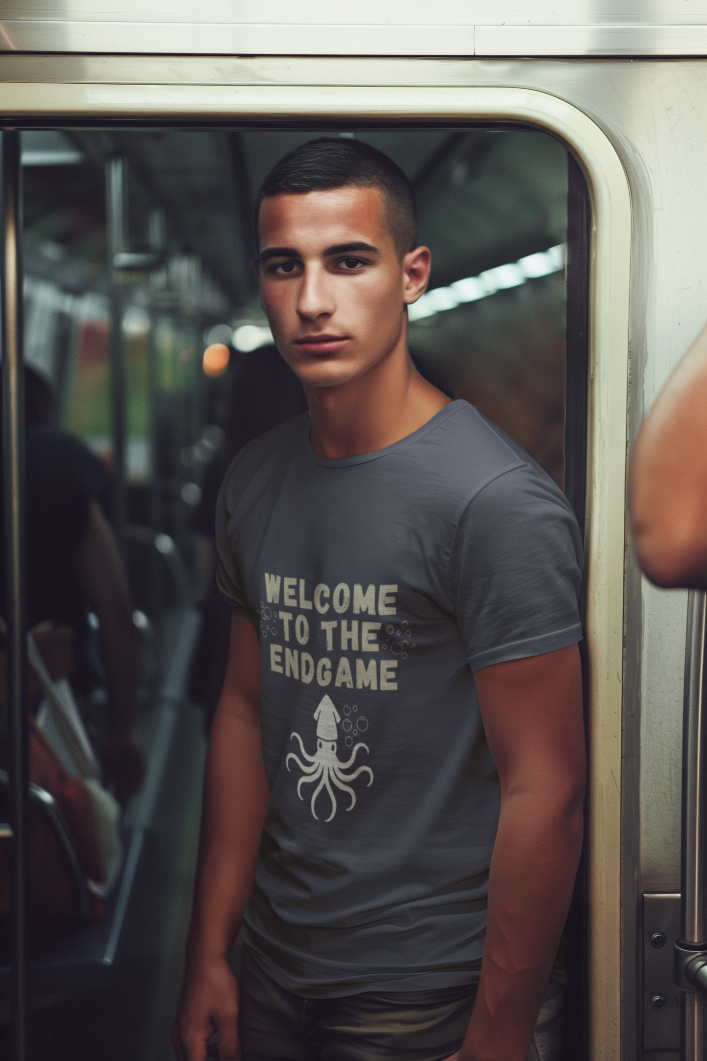 Mens Sea Creature Graphic T Shirt Welcome to the Endgame Nautical Style Casual Wear Unique Gift for Ocean Lovers Summer Outfit