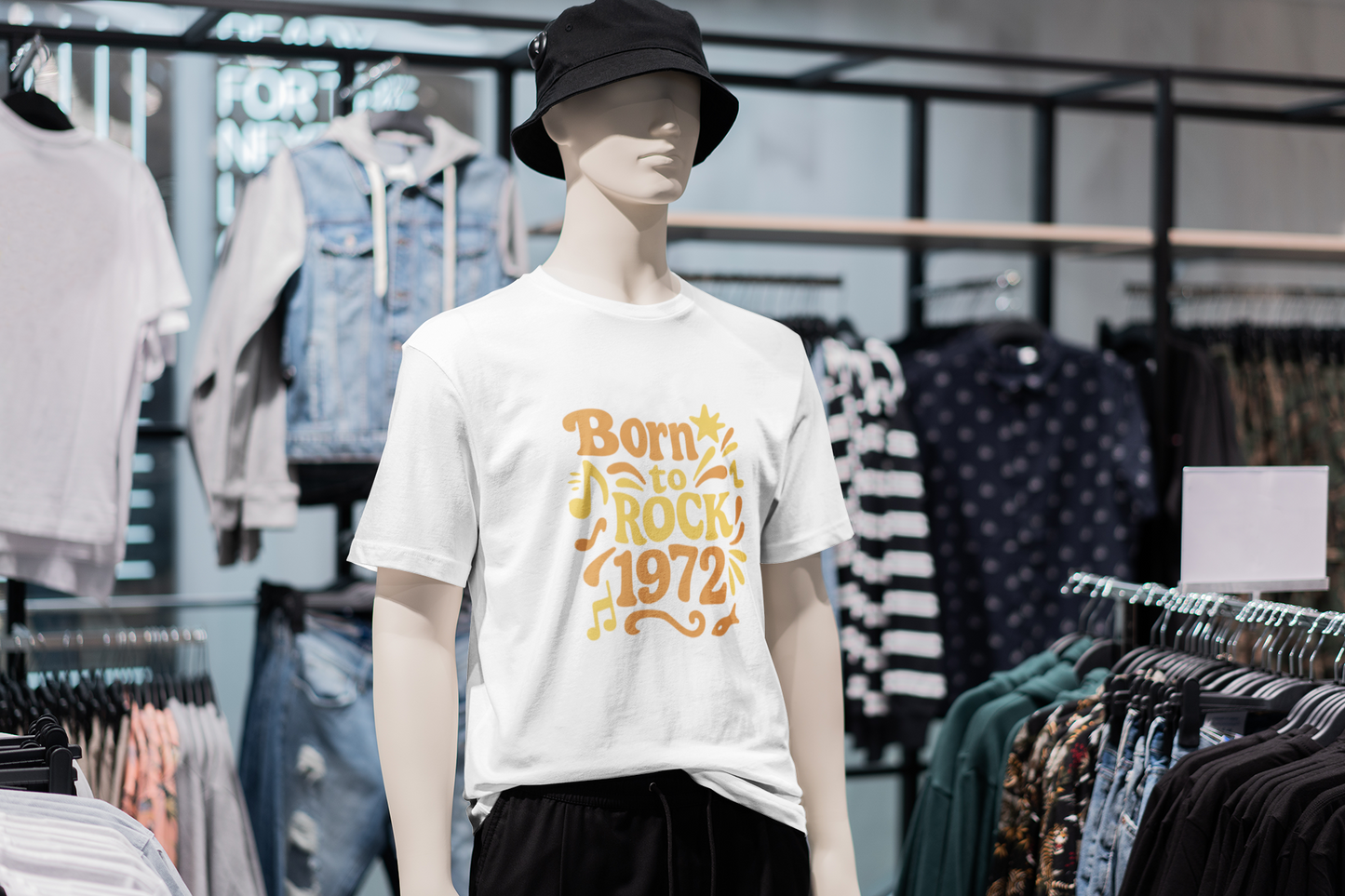 Retro 1972 T-Shirt, Born to Vibe, Unisex Cotton Tee