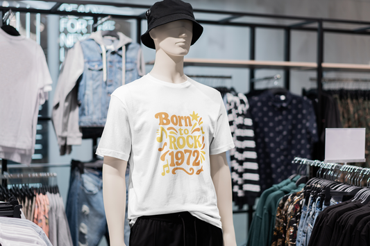 Retro 1972 T-Shirt, Born to Vibe, Unisex Cotton Tee